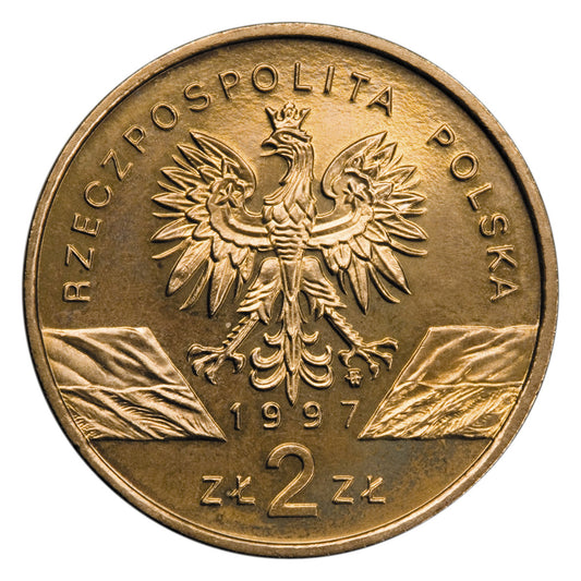 2 zł 1997 - Zwierzęta świata: Jelonek rogacz (łac. Lucanus cervus)