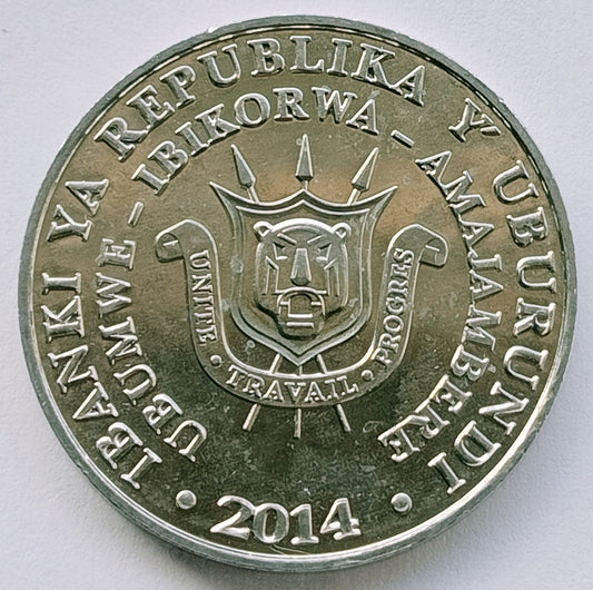 Burundi 5 Franków 2014 Kusokurka plamista (Sarothrura elegans)