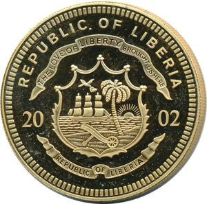 Liberia 10 Dolarów 2002 ECU - HISZPANIA
