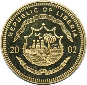 Liberia 10 Dolarów 2002 ECU - SZWECJA