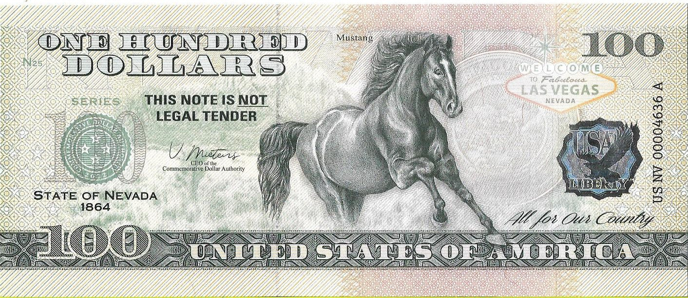 USA 100 Dolarów 2022 Nevada Commemorative Dollar