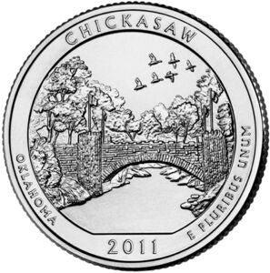 USA 25 centów / ćwiartka 2011 Chickasaw - Oklahoma