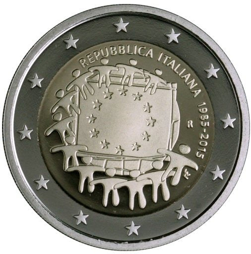 Włochy 2 euro 2015 30-lecie istnienia flagi europejskiej (Włochy)