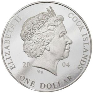 Wyspy Cooka 1 Dolar 2004 Historia Azji - Mahatma Gandhi