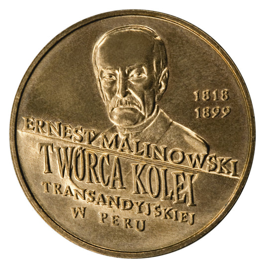 2 zł 1999 - Polscy podróżnicy i badacze: 100 rocznica śmierci Ernesta Malinowskiego (1818-1899)