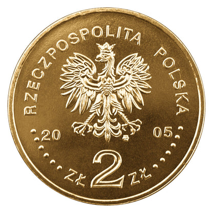 2 zł 2005 - Dzieje złotego: Żaglowiec (2 zł i 5 zł z 1936 r.)