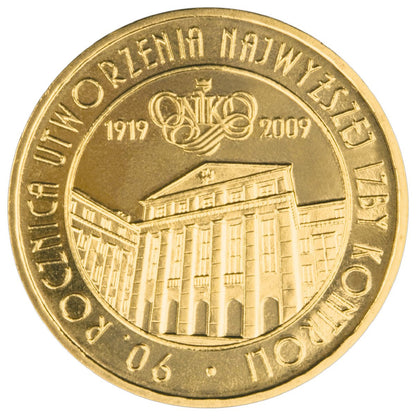 2 zł 2009 - 90. rocznica utworzenia Najwyższej Izby Kontroli