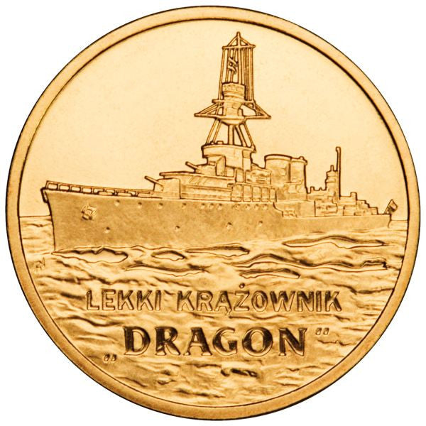 2 zł 2012 - Polskie okręty: Lekki krążownik „Dragon”