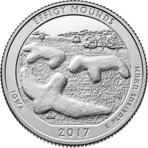25 centów / ćwiartka 2017 Effigy Mounds