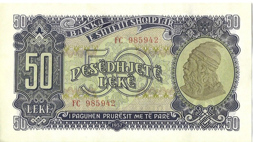 Albania 50 Lek 1957 - UNC