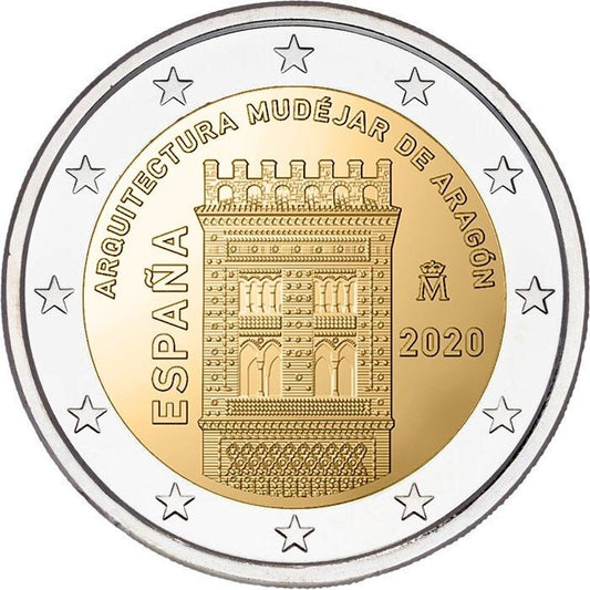 Hiszpania 2 euro 2020 UNESCO – Aragonia i aragońska architektura w stylu mudejar
