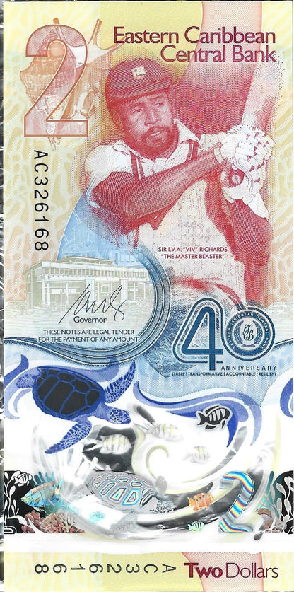 Karaiby Wschodnie 2 Dolary 2020 - UNC