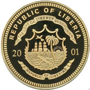 Liberia 10 Dolarów 2001 ECU - Szwecja