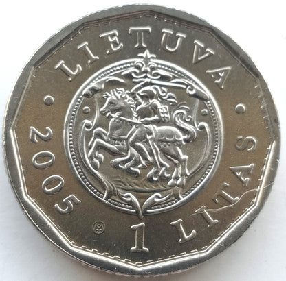 Litwa 1 Lit 2005 Odbudowa Pałacu Królewskiego
