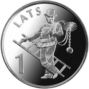Łotwa 1 Łat 2008 Kominiarz