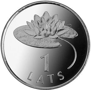 Łotwa 1 Łat 2008 Lilia wodna