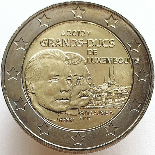 Luksemburg 2 euro 2012 Wielki Książę Henryk i Wielki Książę Wilhelm IV