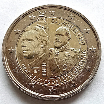Luksemburg 2 euro 2017 200 rocznica urodzin Wilhelma III Holenderskiego