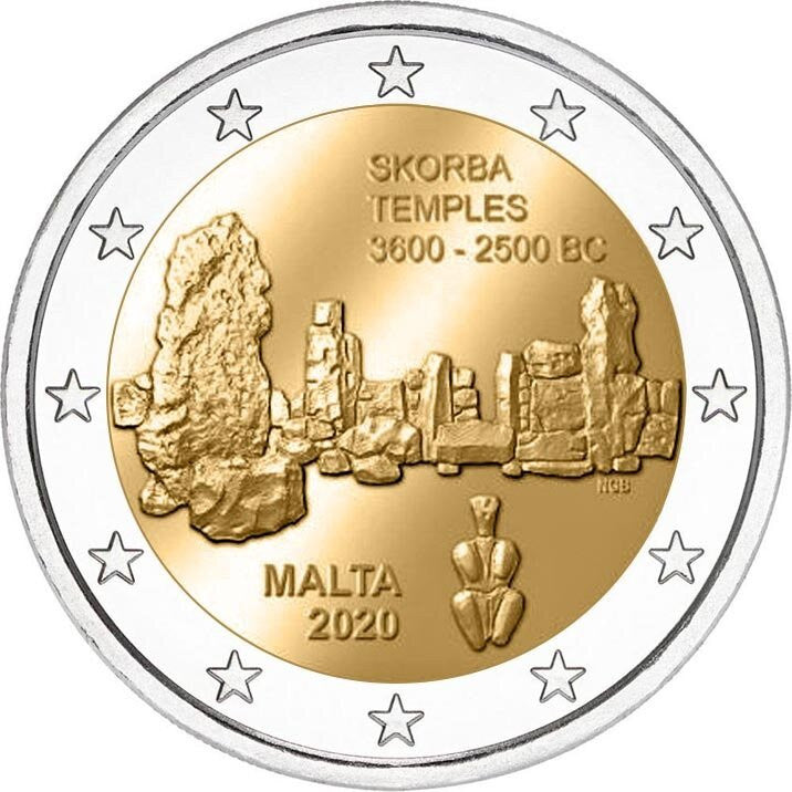 Malta 2 euro 2020 Świątynie Skorba