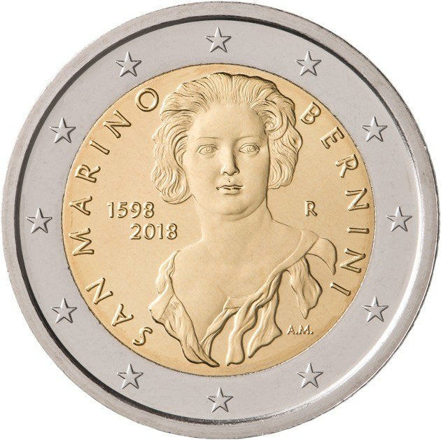San Marino 2 euro 2018 420 rocznica urodzin Giovanniego Lorenzo Bernini