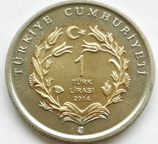 Turcja 1 Lira  2014 Orzeł Anatolijski