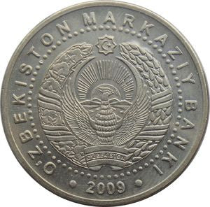 Uzbekistan 100 Sumów 2009 2200 rocznica Taszkentu- Pomnik niepodległości