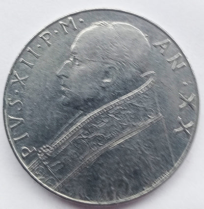 Watykan 100 Lirów 1955