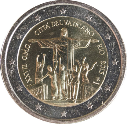 Watykan 2 euro 2013 XXVIII Światowe Dni Młodzieży