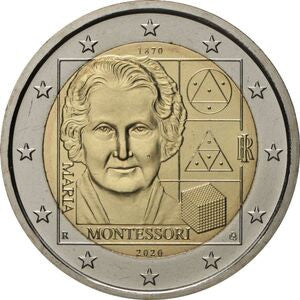 Włochy 2 euro 2020 150 rocznica urodzin Marii Montessori