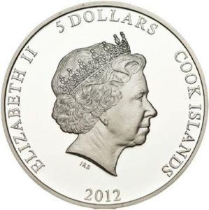 Wyspy Cooka 5 Dolarów 2012 Kwiat dla dziewczynki